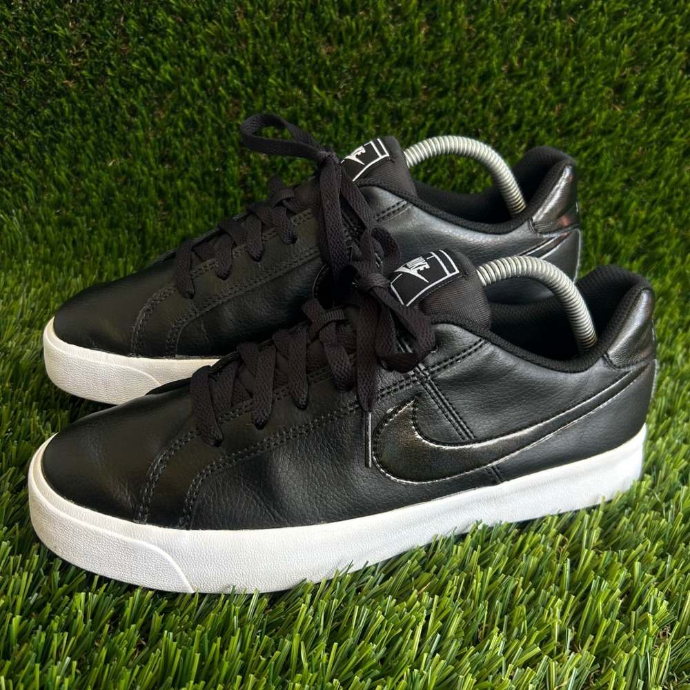 Nike Court Royale AC Black Leather Low Top Sneakers AO2810-003 Womens 10